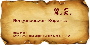 Morgenbeszer Ruperta névjegykártya